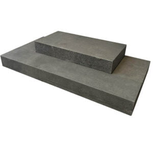 Granit trappetrin 190x95x18 cm / 120x60x18 Lige 2 trin Sort / Antracit G695