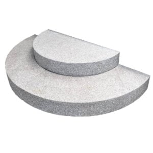 Granit trappetrin 190x95x18 cm / 120x60x18 cm Buet 2 trin Lysgrå G303