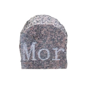 Granit navneskilt "Mor" i rødlig granit 15x15 cm