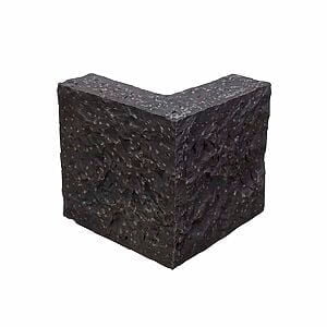Granit hjørne 90 grader 8x25x25x25 cm Sort G685