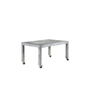 Galvaniseret havebord 155x100,5x74 cm med hjul