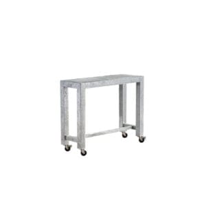 Galvaniseret barbord 46,5x143x100 cm med hjul