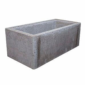 Beton blomsterkumme 40x80x30 cm Grå