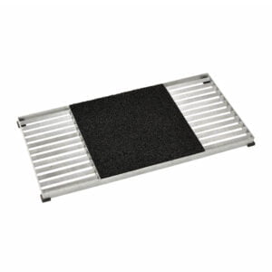 Cubic rist inkl. måtte 40x80 cm - Sort kunststofmåtte - 3,5 cm