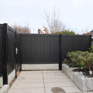 Sort lægtehegn - komplet sæt