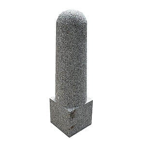 Granit Pullert Ø20 med rund top Ø20 x 68 cm Lysgrå