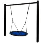 Gyngestativ i stål inkl. rund redegynge - Pulverlakeret sort