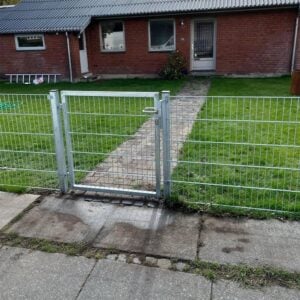 2D Panelhegns låge Galvaniseret komplet Åbningsbredde 1 m