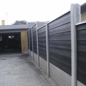 Sort ivarplank vandret - komplet sæt