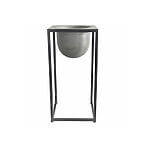 Rund fiberbeton krukke med jernskelet