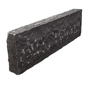 Granit kantsten 10x30x100 cm Sort Basalt Vietnam