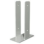 U-stolpefod til fundament 9x9x30 cm - m/skruer