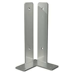 Hjørne Stolpefod 9x9x30 cm til fundament - m/skruer