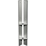 Hjørne Stolpefod 60 cm - 9x9 cm stolper - til nedstøbning - m/skruer