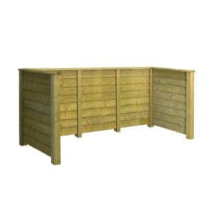 Renovationsskjul Klink Profil 97x108x294 - Trykimprægneret - m/træstolper til nedgravning