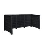 Renovationsskjul Klink Profil 97x108x294 - Sort - m/træstolper til nedgravning