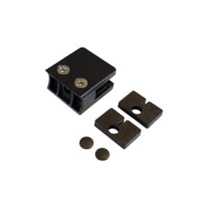 Glasbeslag til lamineret glas - til runde stålstolper Ø42,4 mm