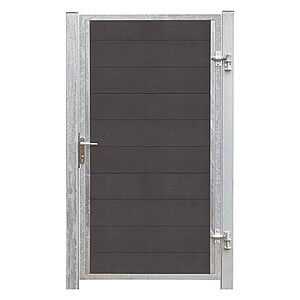 Futura Kompositlåge Højre 99x180 cm + 16 cm stolper Skifergrå/Varmgalvaniseret