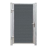 Artura Kompositlåge Venstre 99x175 cm + 16 cm stolper Skifergrå/Varmgalvaniseret