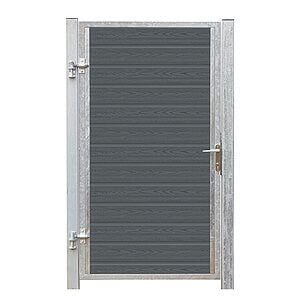 Artura Kompositlåge Venstre 99x175 cm + 16 cm stolper Skifergrå/Varmgalvaniseret