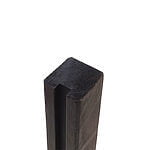 Krydsskåret profilstolpe m/1 spor 9x9x188 cm Sort