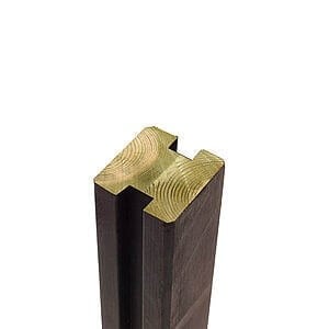 Omlimet profilstolpe m/2 spor 9x9x188 cm Sort