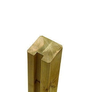 Omlimet Profilstolpe m/1 spor 9x9x188 cm Trykimprægneret