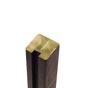 Omlimet Profilstolpe m/1 spor 9x9x188 cm Sort