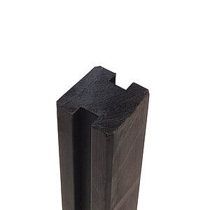 Profilstolpe 2 spor 9x9x268 cm Trykimprægneret grundmalet sort