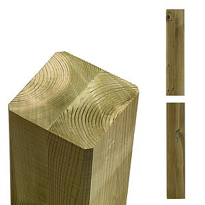 Cubic Drager lige afskårne ender 9x9x369 cm Trykimprægneret