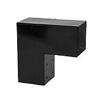 Cubic Hjørnebeslag enkelt til 9x9 cm stolper - Sort