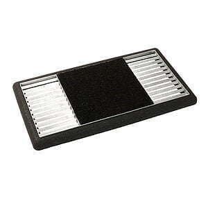 Cubic rist inkl. måtte + gummiramme 48x88x4 cm - 1 rist 40x80 cm Sort kunststofmåtte