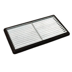 Cubic rist inkl. gummiramme 48x88x4 cm - 2 riste 40x40 cm Sort genbrugsgummi