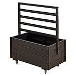 Plantekasse m/espalier 88x48x105 cm inkl. hjul Fungicid beh. grundmalet sort