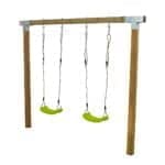 Cubic Gyngestativ inkl. 2 grønne gyngesæder