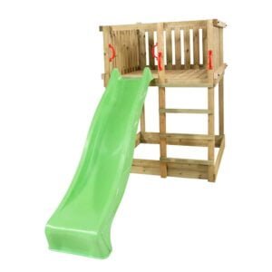 Legetårn inkl. grøn rutsjebane