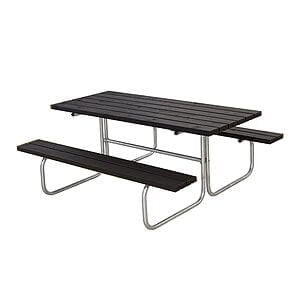 Classic Bord/Bænkesæt 177x155x75/44 cm Grundmalet Sort