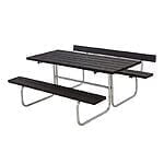 Classic Bord/Bænkesæt m/1 ryglæn 177x166x75/44 cm Grundmalet Sort