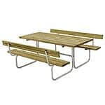 Classic Bord/Bænkesæt m/2 ryglæn 177x177x75/44 cm Trykimprægneret