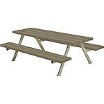 Alpha Junior Bord/Bænkesæt 177x118x57/32,5 Trykimprægneret grundmalet gråbrun