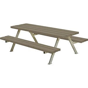 Alpha Junior Bord/Bænkesæt 177x118x57/32,5 Trykimprægneret grundmalet gråbrun