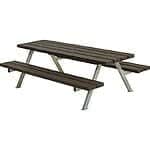 Alpha Junior Bord/Bænkesæt 177x118x57/32,5 Genbrugsplast sort
