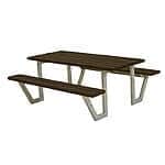 Wega Bord/Bænkesæt 177x161x73/45 Grundmalet Sort
