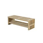 Rustik Trallebænk Design m/hylde 138x49x45 cm Grundmalet drivtømmerfarve