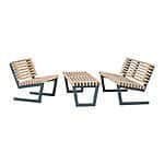 Siesta Loungesæt 1 Består af: Sofa, stol og stort bord Grundmalet drivtømmerfarve