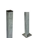 Stålstolpe m/fod 4,5x4,5 cm Varmgalvaniseret