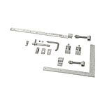 Beslag til Enkeltlåge og Bred låge m/justérbare stabler Varmgalvaniseret