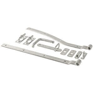 Beslag til Ligno Enkeltlåge - Højre m/justérbare stabler Varmgalvaniseret