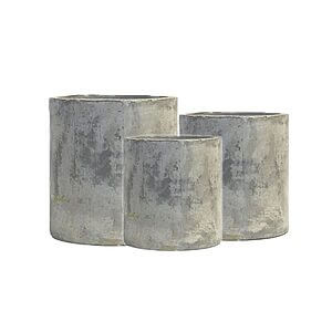 Fiberbeton krukkesæt "Cio" Ø50x50, Ø40x40 og Ø30x30 cm