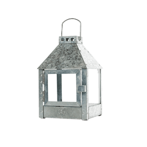 Galvaniseret Lanterne "Mini Quadro" 17x17x27,5 cm